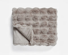 Plaid - Pom Rabbit Fur Taupe