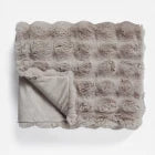 Pom Kaninchenfell-Plaid Taupe/Rose 150 x 200