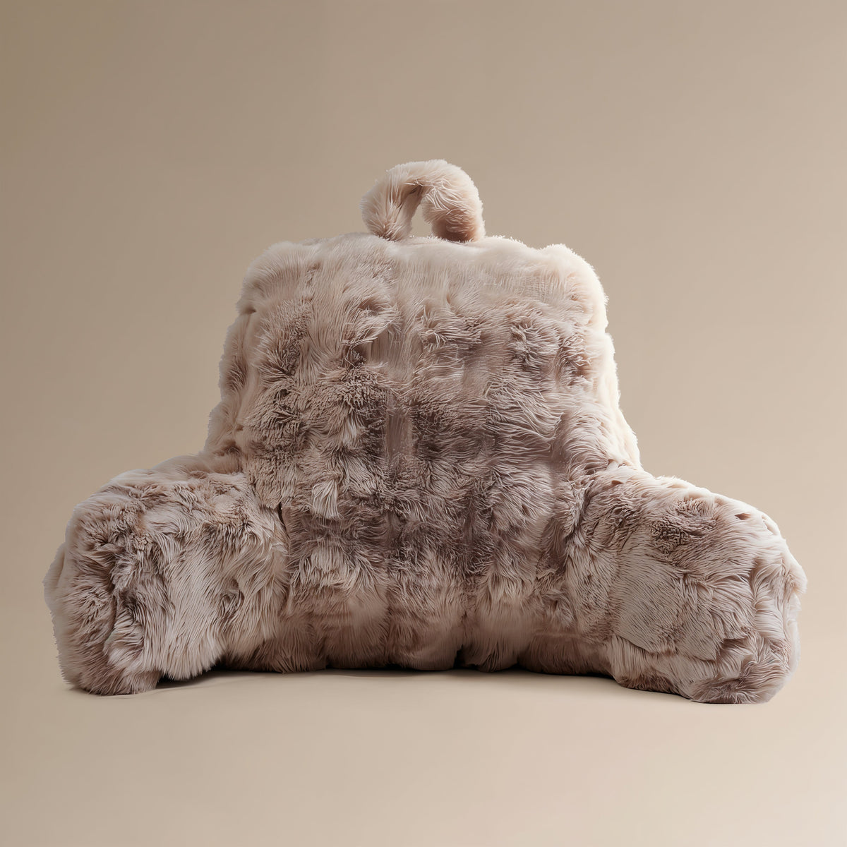 Rückenstützkissen mit Pompons – Taupe