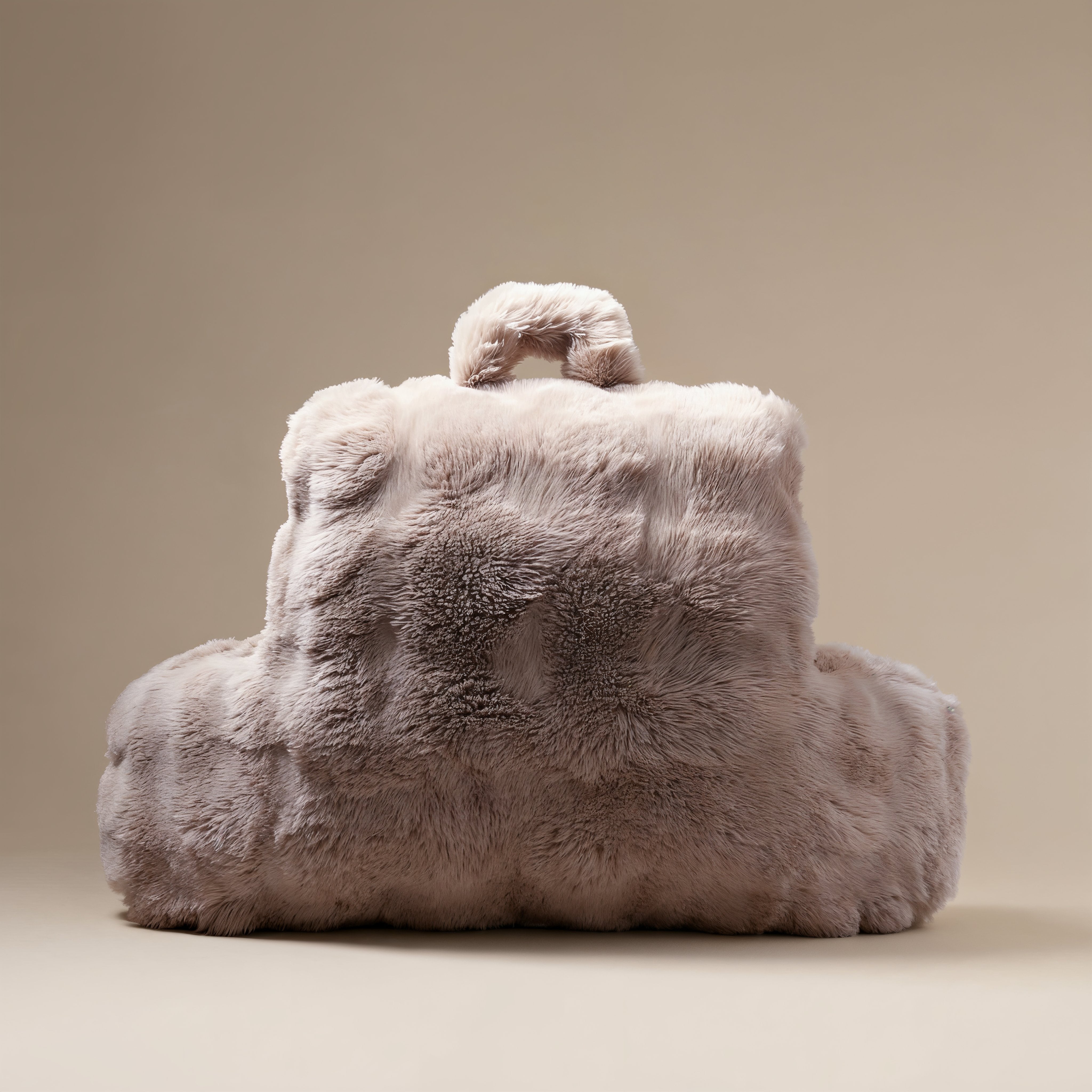 Rückenstützkissen mit Pompons – Taupe