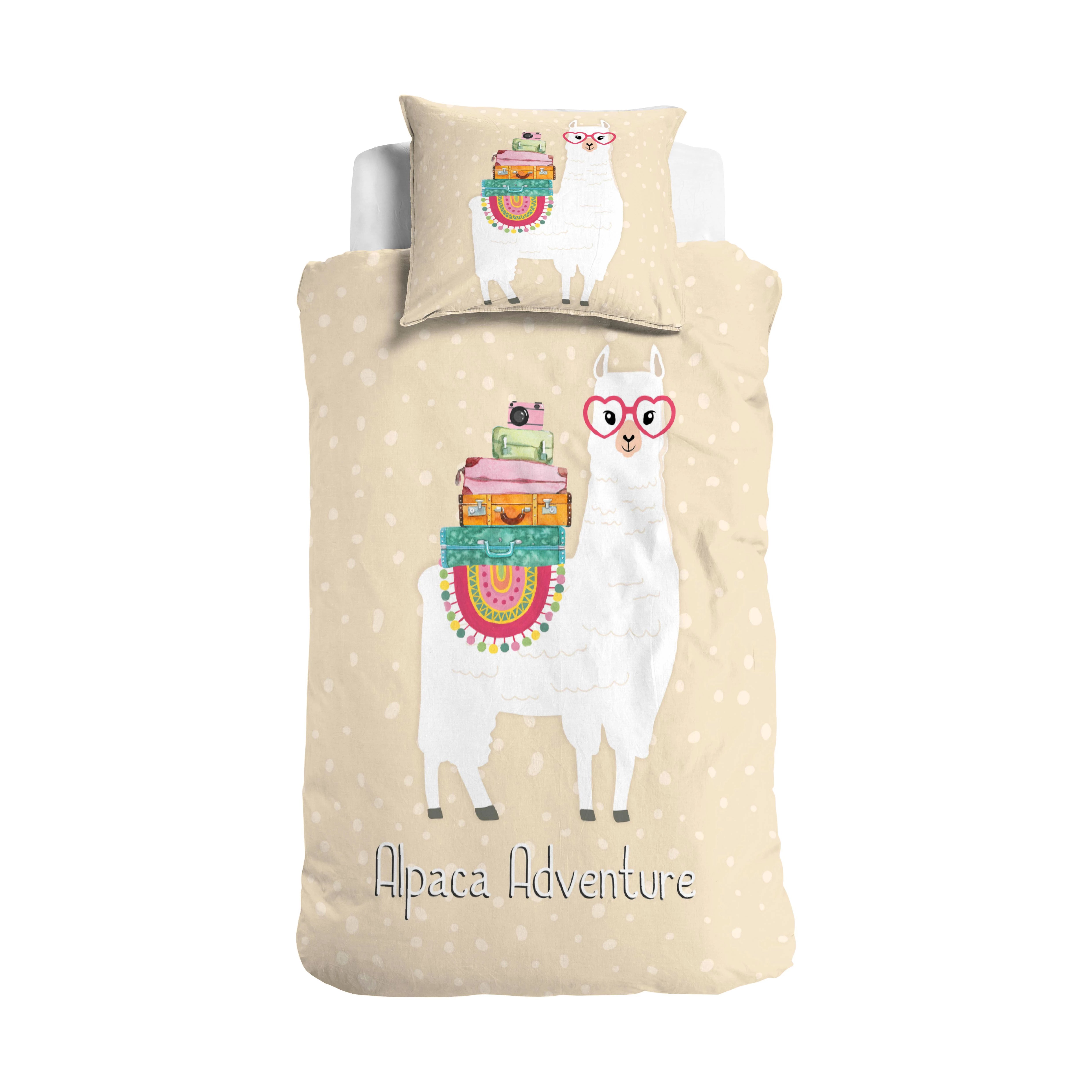 Alpaka Abenteuer Sand 140 x 220
