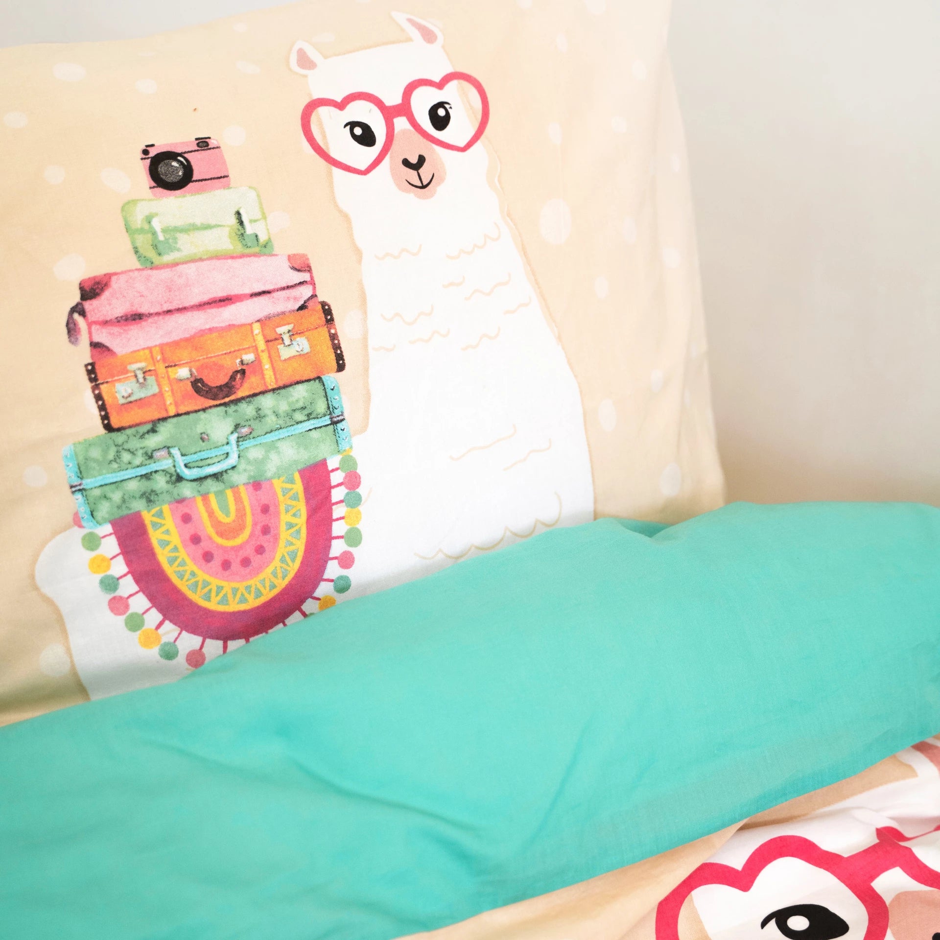 Alpaka Abenteuer Sand 140 x 220