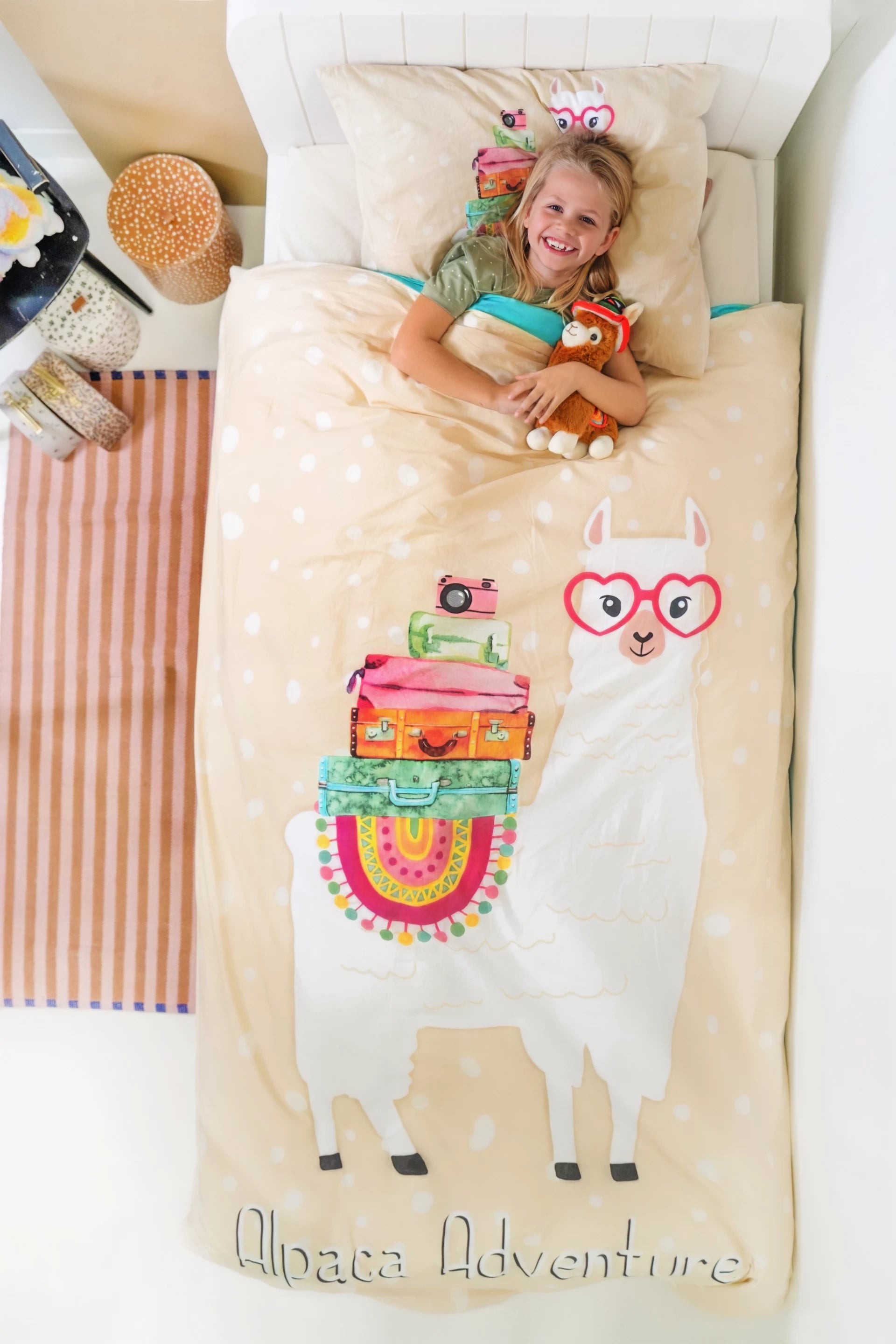 Alpaka Abenteuer Sand 140 x 220