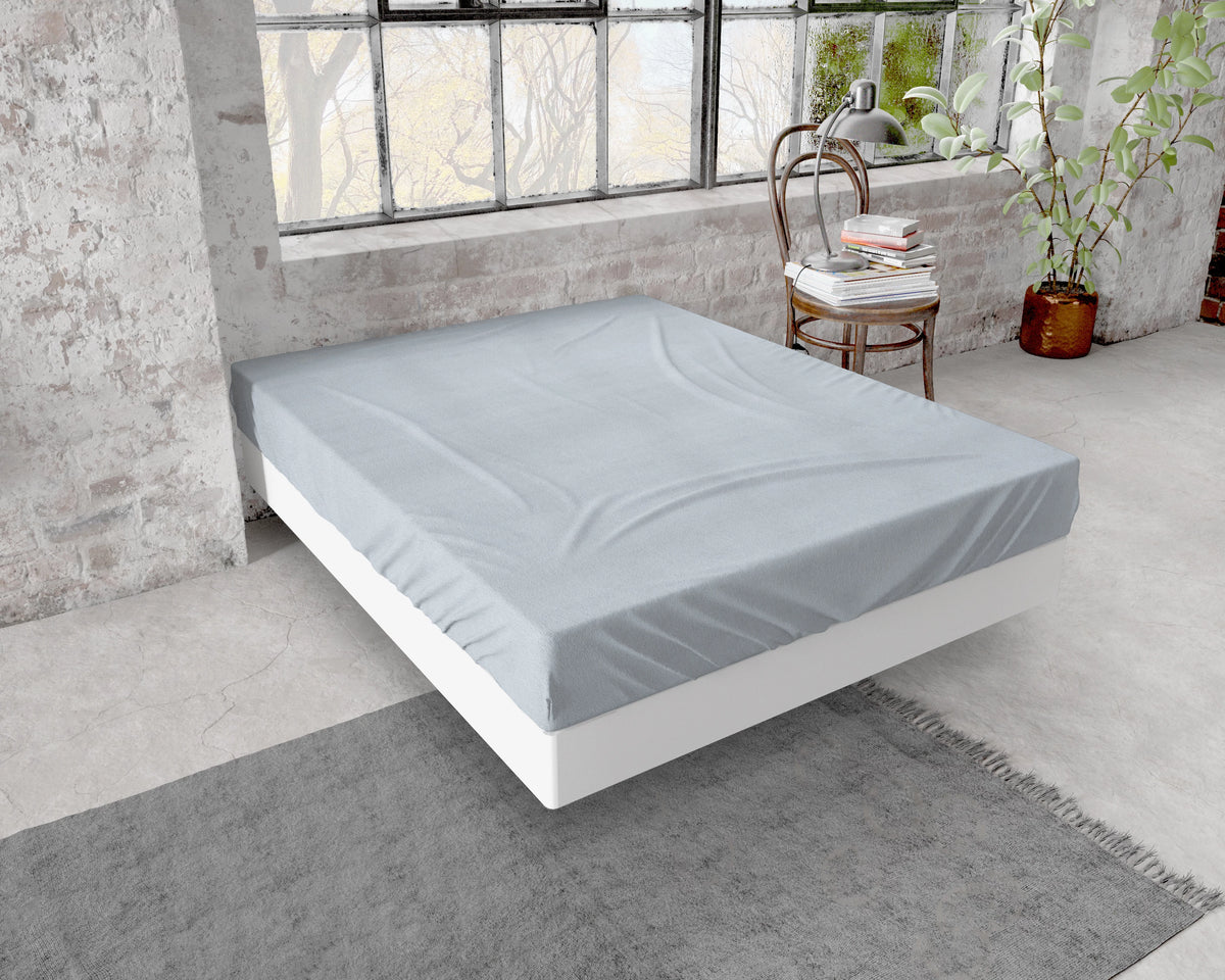 Flanell Premium Spannbettlaken Grau