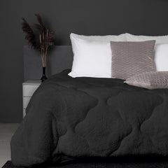 Faule All-in-One Daunendecke Teddy Anthrazit 140 x 200