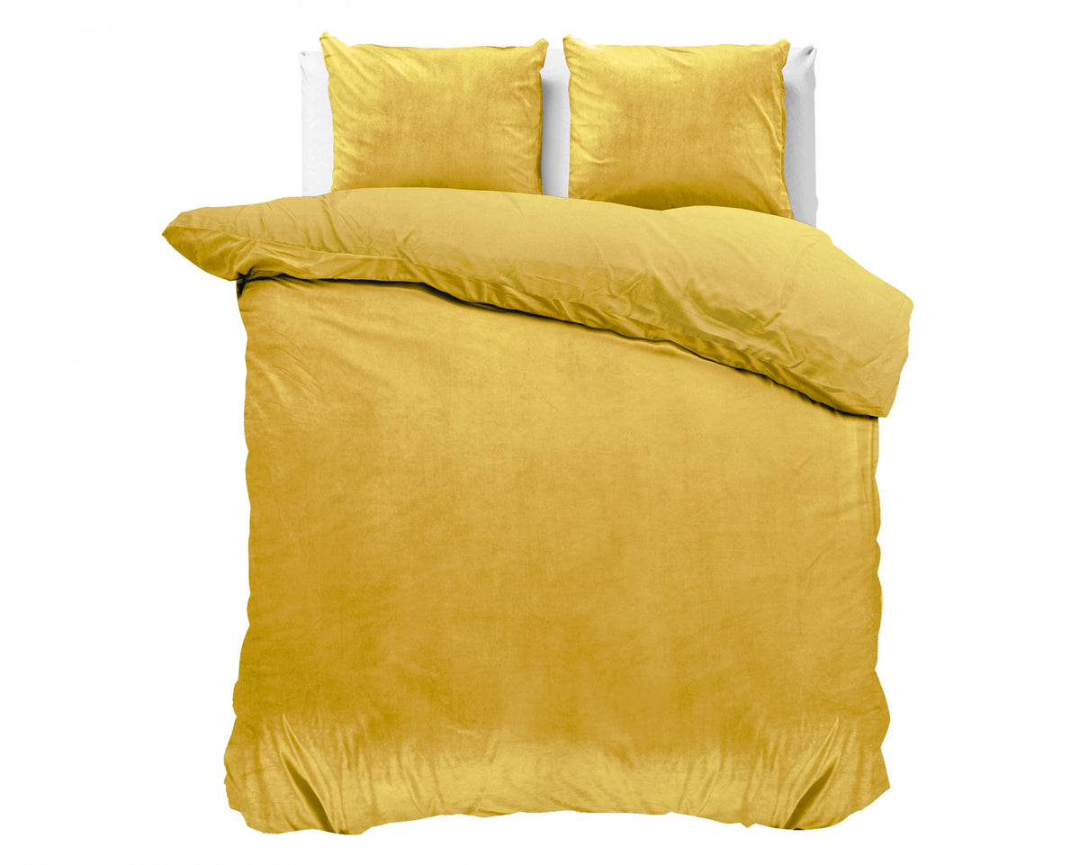 Samt-Bettwäsche - Uni Gold