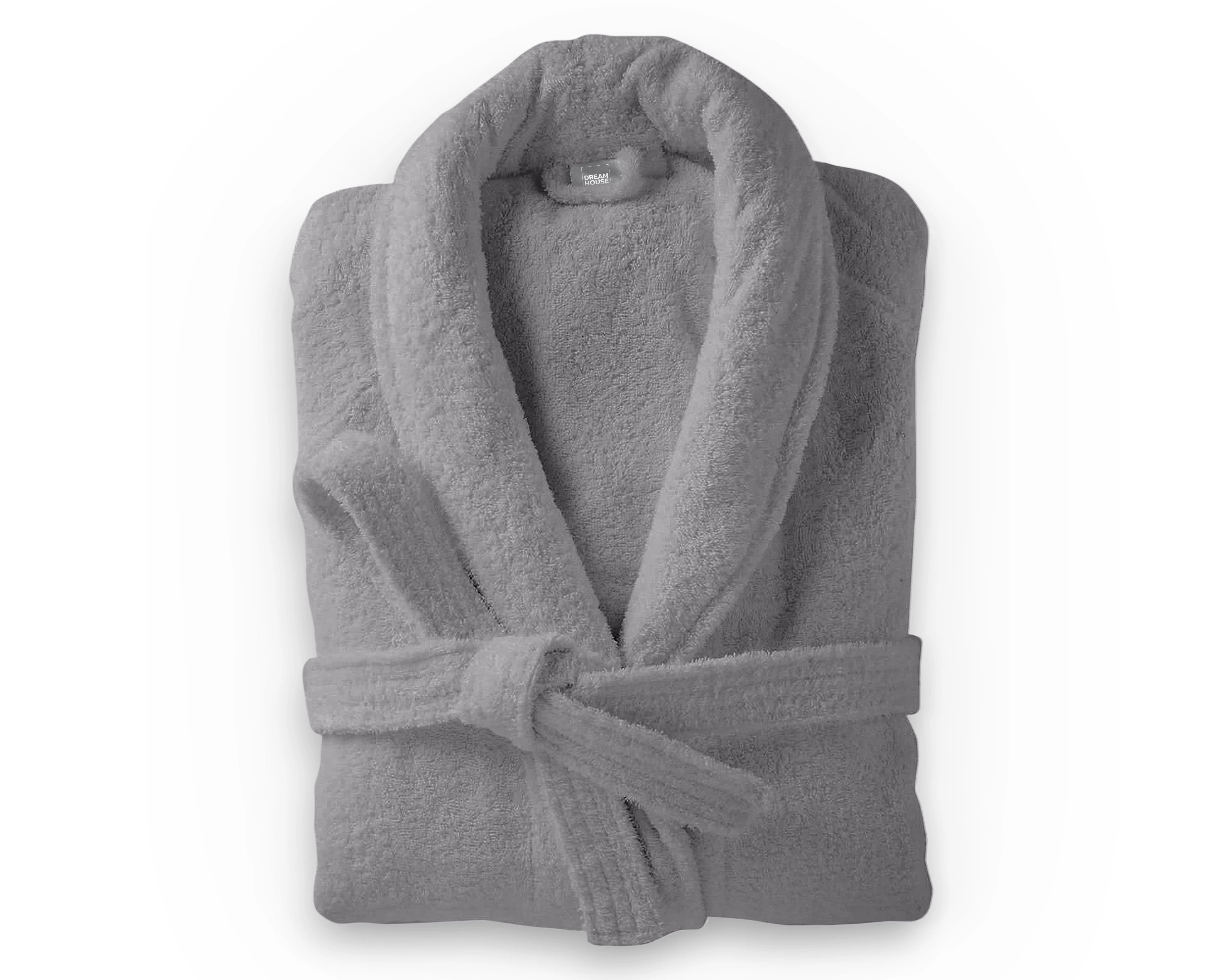 Weicher Frottee-Bademantel Grau L-XL