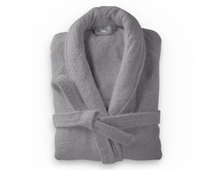 Weicher Frottee-Bademantel Grau L-XL