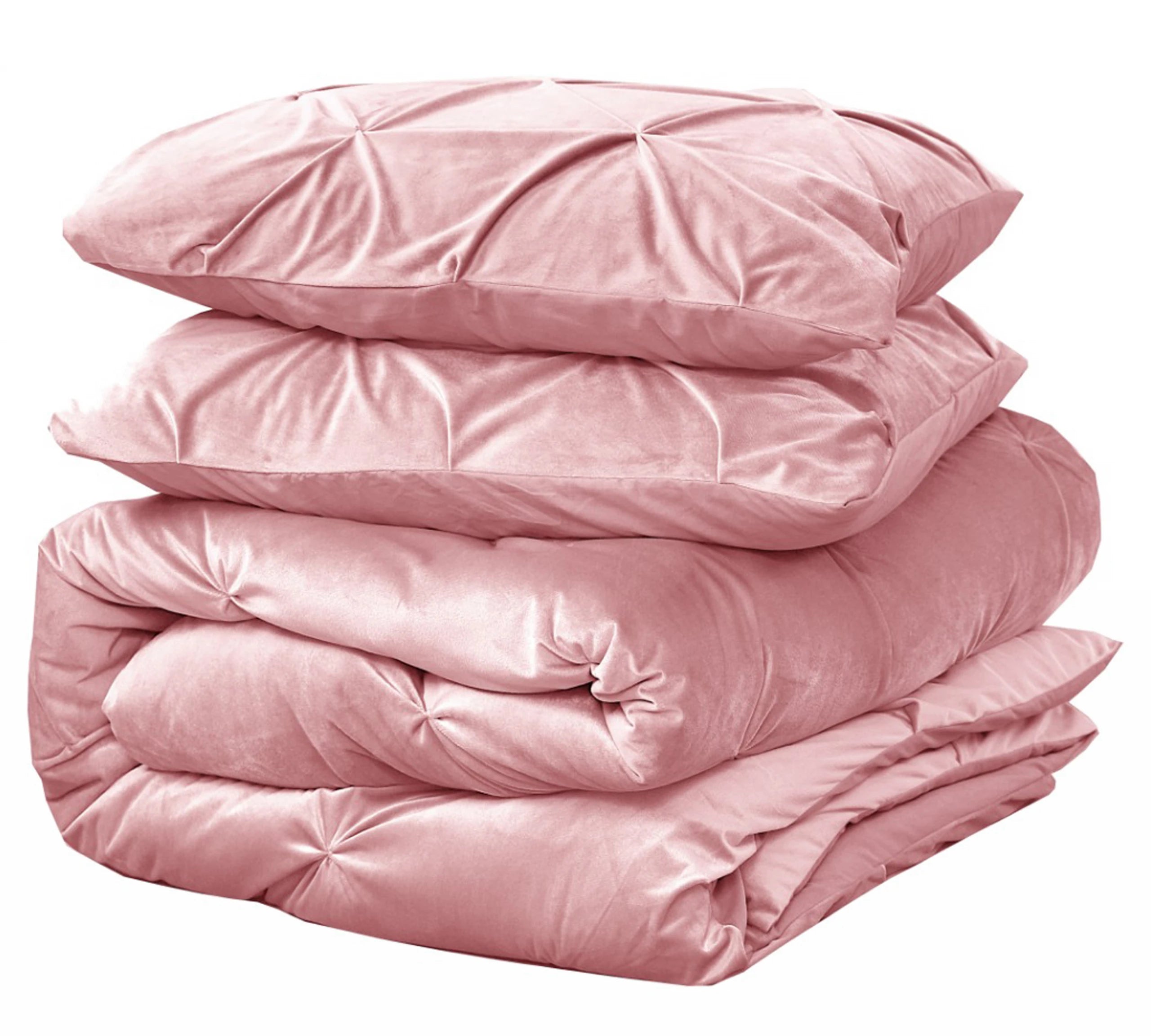 Samt-Bettwäsche - Pintuck Rosa