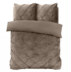 Samt-Bettwäsche - Pintuck Taupe