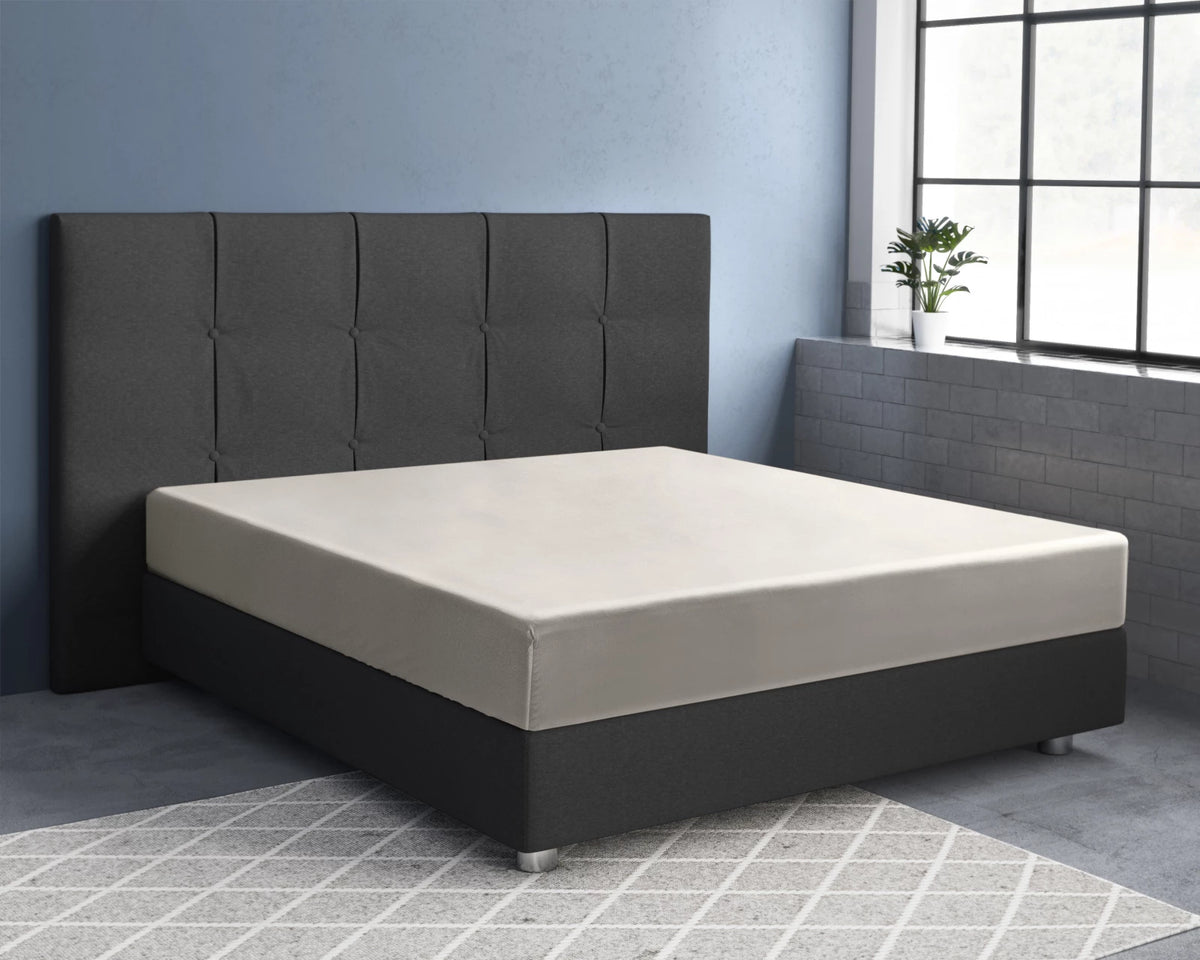 Baumwolle-Satin-Spannbettlaken Creme