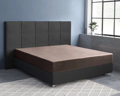 Baumwolle-Satin-Spannbettlaken Taupe