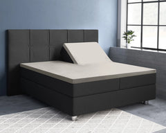 Baumwolle-Satin-Spannbettlaken - Split-Topper Creme