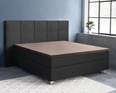 Baumwolle-Satin-Spannbettlaken - Topper Taupe